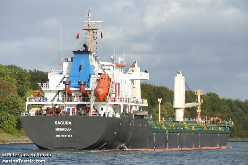 sacura (Bulk Carrier) - IMO 9497000, MMSI 636020540, Call Sign D5ZQ9 under the flag of Liberia