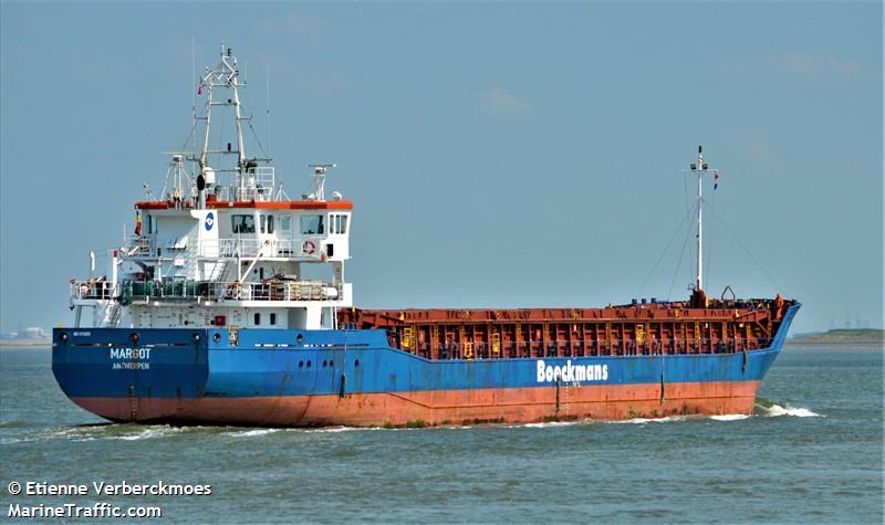 margot (General Cargo Ship) - IMO 9192650, MMSI 205103000, Call Sign ONLB under the flag of Belgium