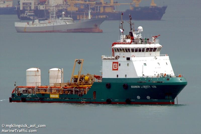 bourbon liberty 109 (Offshore Tug/Supply Ship) - IMO 9394430, MMSI 209475000, Call Sign 5BFT3 under the flag of Cyprus