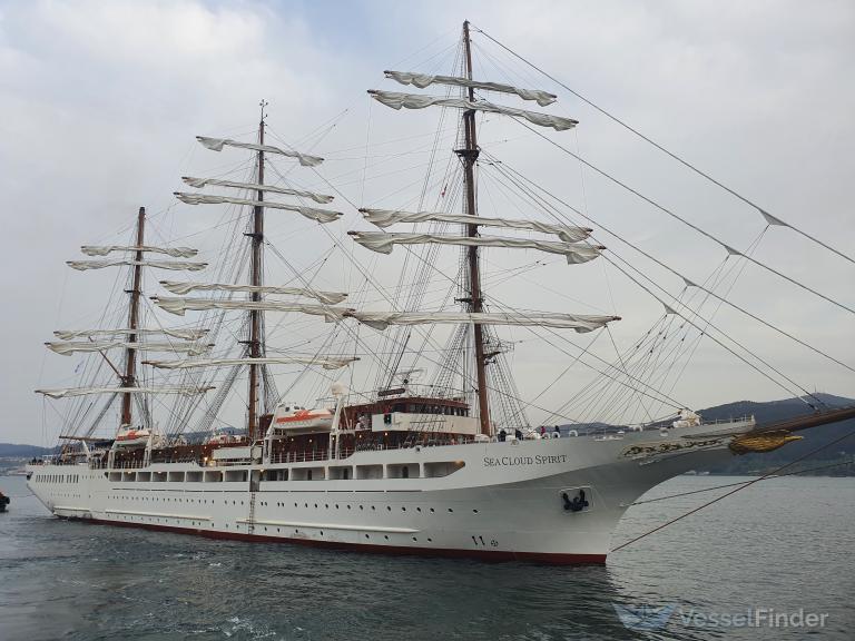 sea cloud spirit (Passenger (Cruise) Ship) - IMO 9483712, MMSI 215855000, Call Sign 9HA5333 under the flag of Malta