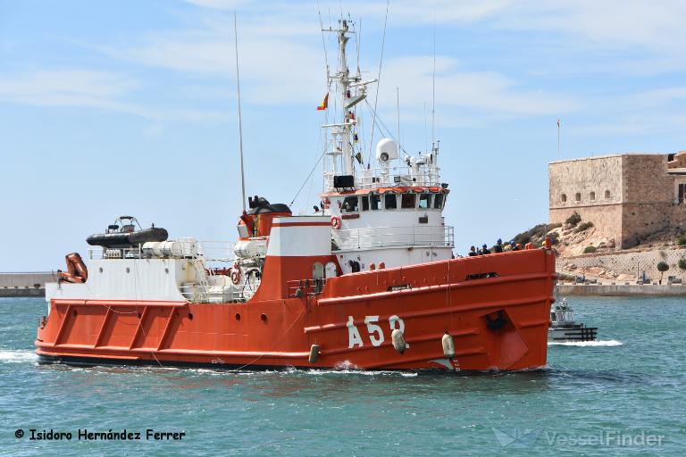 nato warship a-52 (Research Vessel) - IMO 7507772, MMSI 224911000, Call Sign EBDG under the flag of Spain