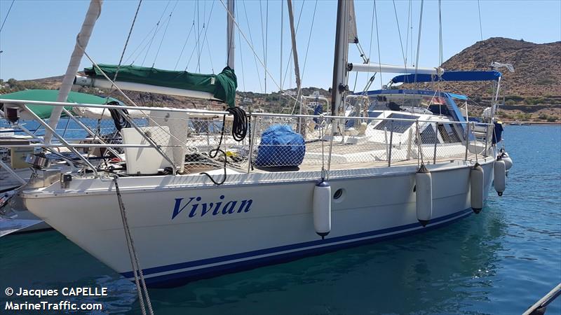 vivian (Sailing vessel) - IMO , MMSI 227899190 under the flag of France