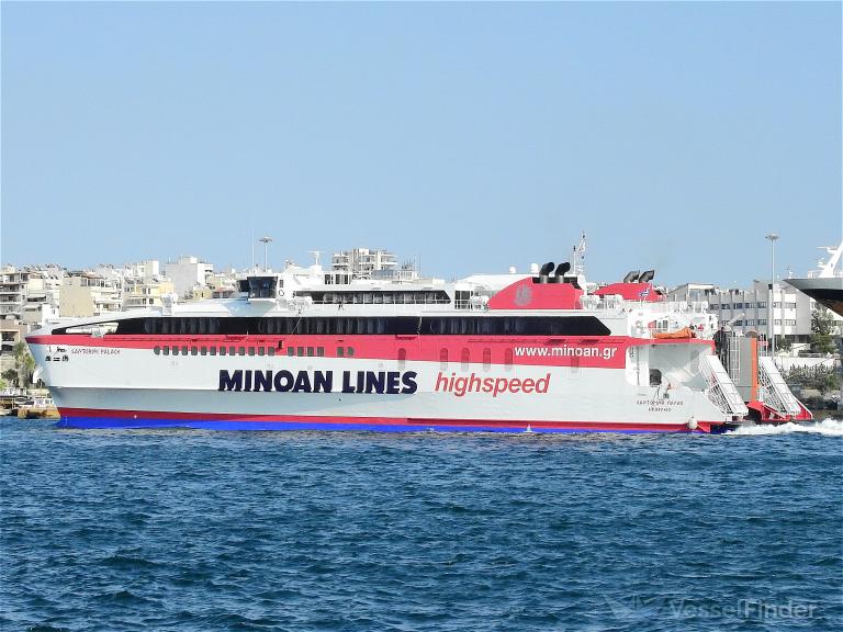 santorini palace (Passenger/Ro-Ro Cargo Ship) - IMO 9329095, MMSI 240348000, Call Sign SYDM under the flag of Greece