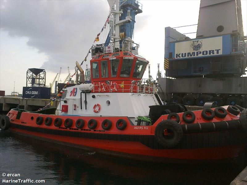 arpas xii (Tug) - IMO 9722572, MMSI 271043926, Call Sign TCA3231 under the flag of Turkey