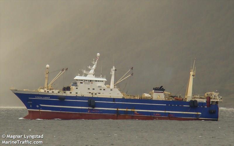 kapitan kayzer (Fish Factory Ship) - IMO 8907149, MMSI 273339660, Call Sign UBGK4 under the flag of Russia