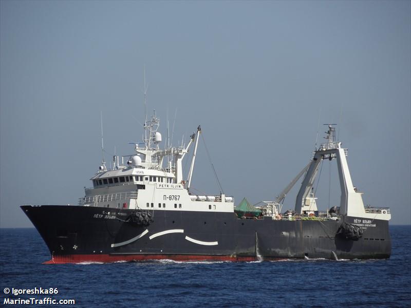petr iljin (Fish Factory Ship) - IMO 8901535, MMSI 273840710, Call Sign UDKB under the flag of Russia