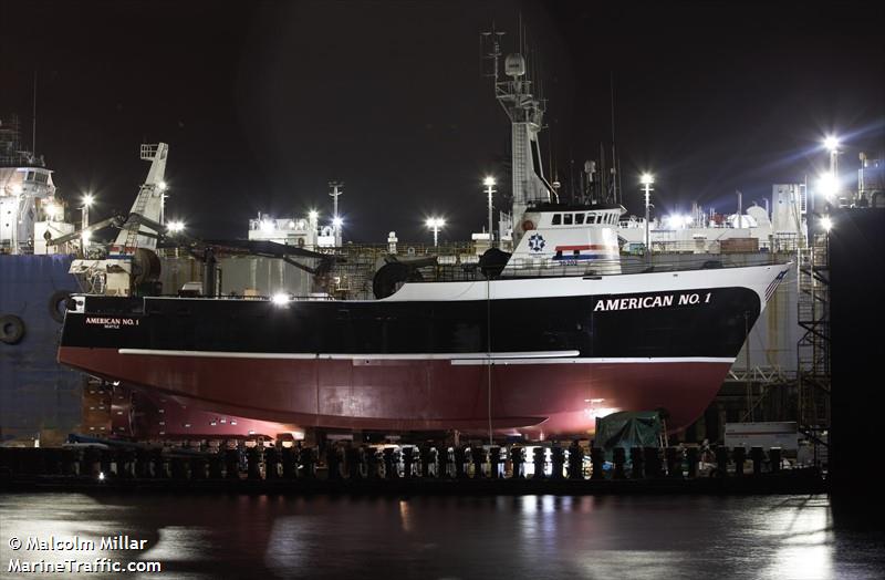 american no.1 (Fish Factory Ship) - IMO , MMSI 338141000, Call Sign WCD7842 under the flag of USA