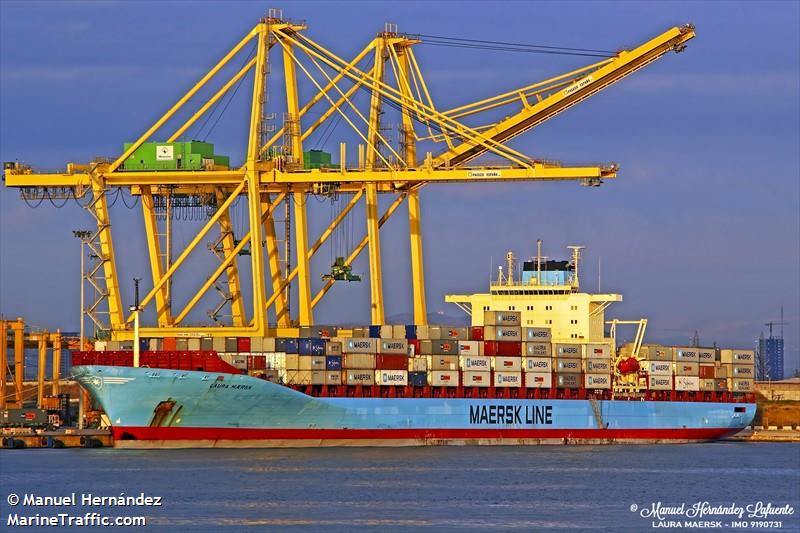 laura maersk (Container Ship) - IMO 9190731, MMSI 477664600, Call Sign VRTV2 under the flag of Hong Kong
