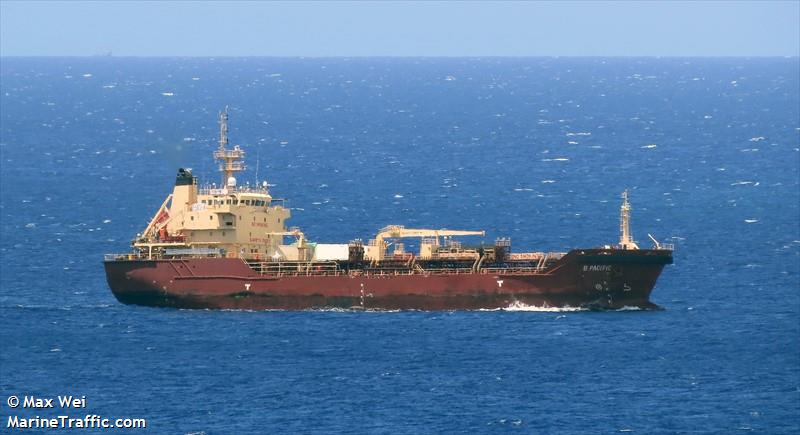 b.pacific (Bunkering Tanker) - IMO 9697296, MMSI 518100282, Call Sign E5U3218 under the flag of Cook Islands