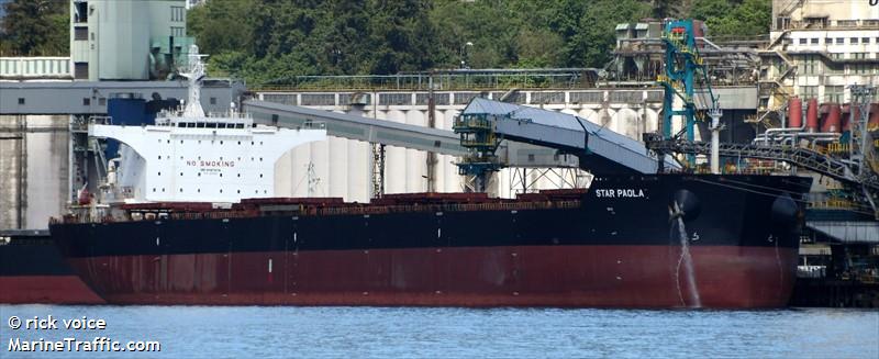 star paola (Bulk Carrier) - IMO 9497579, MMSI 636020465, Call Sign D5ZJ2 under the flag of Liberia