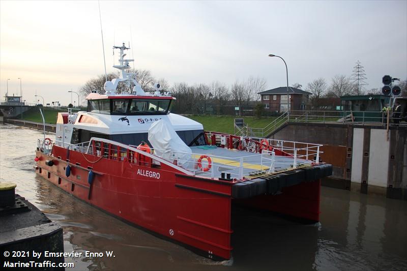 allegro (Offshore Tug/Supply Ship) - IMO 9887877, MMSI 211470030, Call Sign DMKV under the flag of Germany