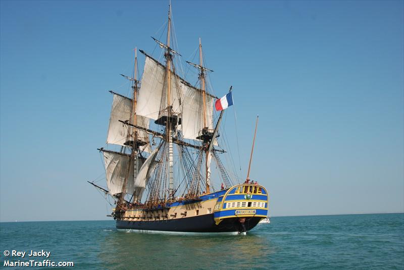 lhermione (Sailing vessel) - IMO , MMSI 228052600, Call Sign FIQE under the flag of France