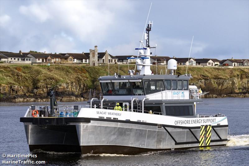 seacat weatherly (HSC) - IMO , MMSI 232029215, Call Sign MHXT7 under the flag of United Kingdom (UK)
