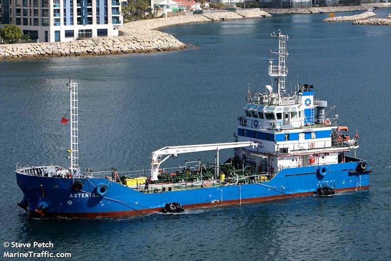 asterias (Bunkering Tanker) - IMO 9823649, MMSI 236737000, Call Sign ZDRV3 under the flag of Gibraltar