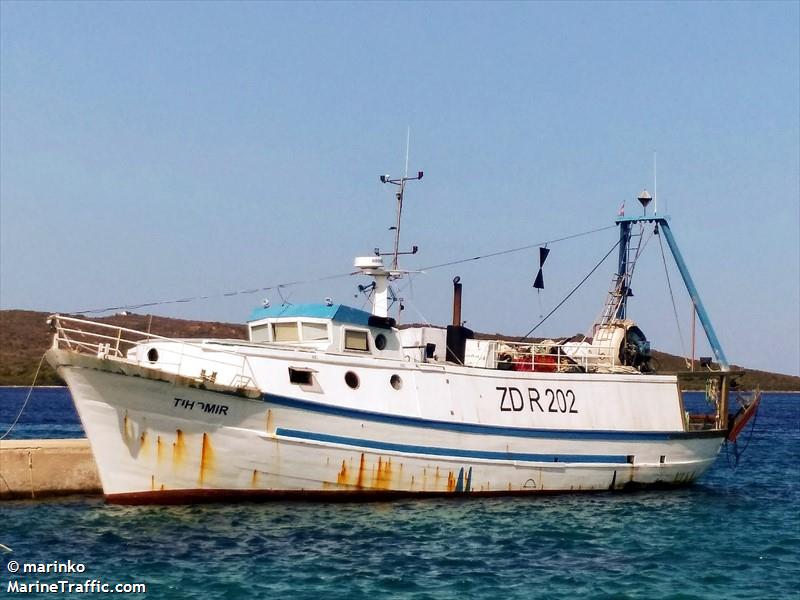 tihomir (Fishing vessel) - IMO , MMSI 238556710, Call Sign 9A5873 under the flag of Croatia