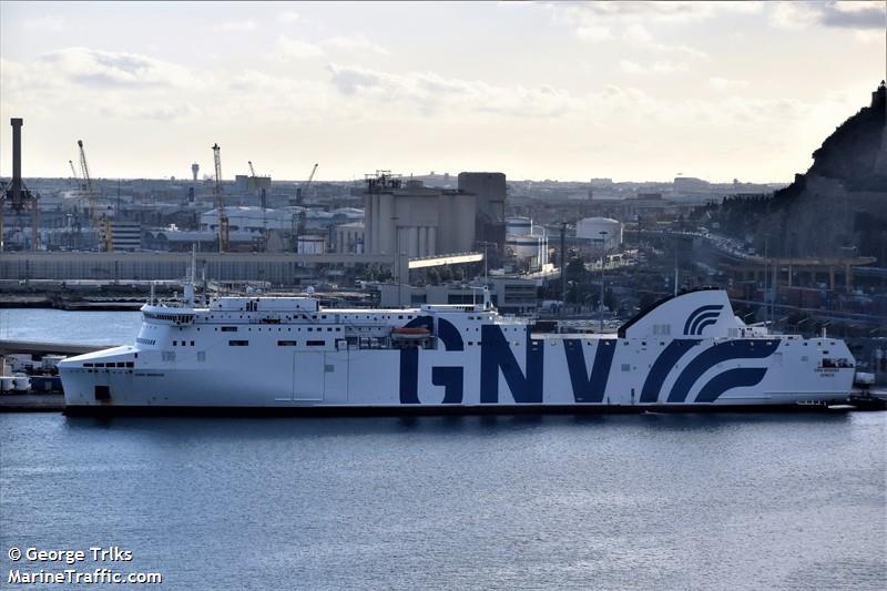 gnv bridge (Passenger/Ro-Ro Cargo Ship) - IMO 9893369, MMSI 247435900, Call Sign ICGZ under the flag of Italy
