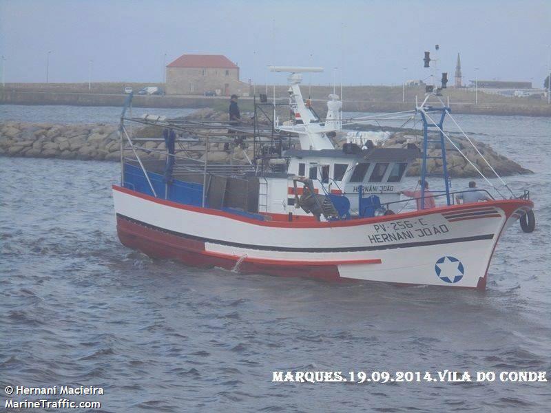 hernani joao (Fishing vessel) - IMO , MMSI 263401340, Call Sign -CUBX4 under the flag of Portugal