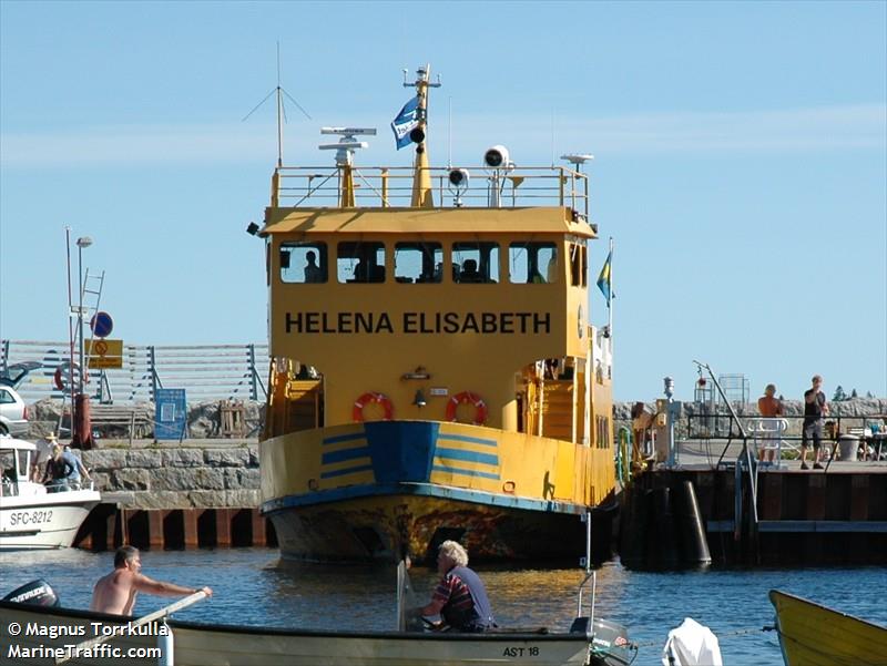 helena elisabeth (Passenger/Ro-Ro Cargo Ship) - IMO 8314110, MMSI 265528060, Call Sign SFEH under the flag of Sweden