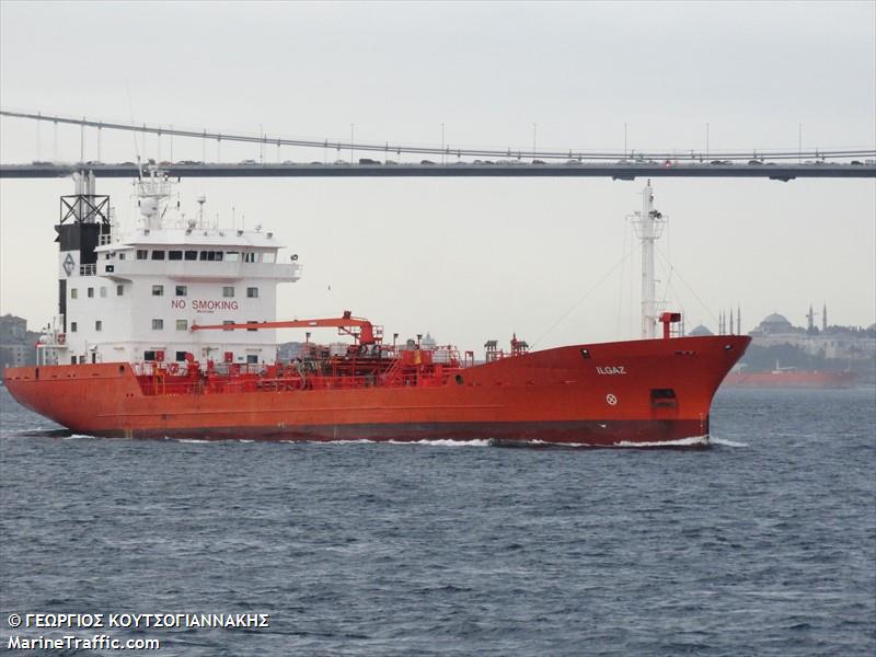 ilgaz (Chemical/Oil Products Tanker) - IMO 9112882, MMSI 271048807, Call Sign TCA6368 under the flag of Turkey