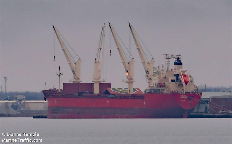 federal franklin (Bulk Carrier) - IMO 9866732, MMSI 538009145, Call Sign V7A4378 under the flag of Marshall Islands