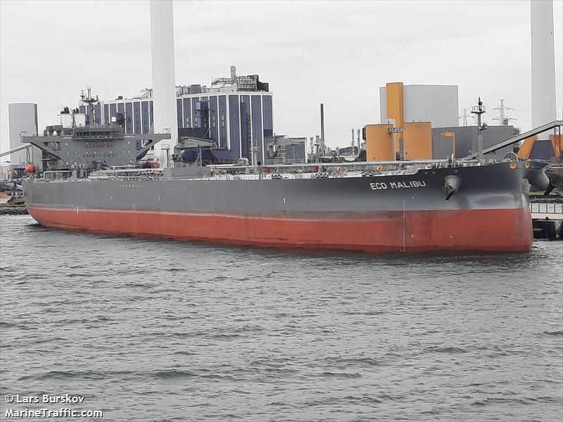 eco malibu (Crude Oil Tanker) - IMO 9902823, MMSI 538009214, Call Sign V7A4461 under the flag of Marshall Islands