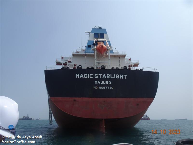 magic starlight (Bulk Carrier) - IMO 9687710, MMSI 538009447, Call Sign V7A4755 under the flag of Marshall Islands