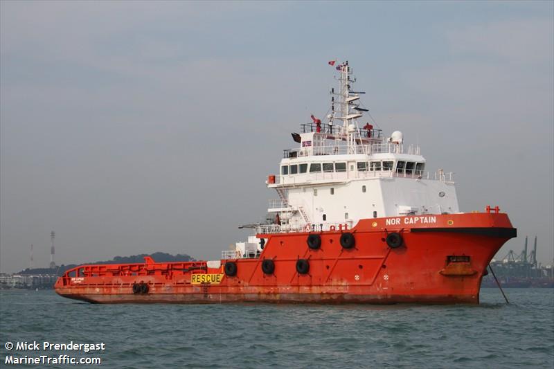nor captain (Offshore Tug/Supply Ship) - IMO 9387035, MMSI 565659000, Call Sign S6BE7 under the flag of Singapore