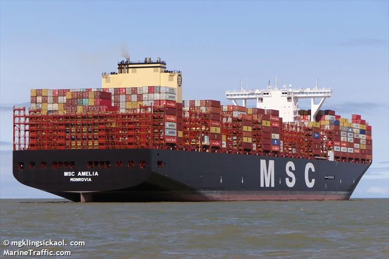 msc amelia (Container Ship) - IMO 9896995, MMSI 636020543, Call Sign D5ZR4 under the flag of Liberia