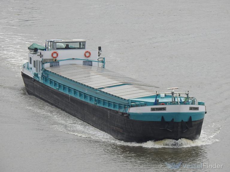 le temps (Cargo ship) - IMO , MMSI 205349190, Call Sign OT3491 under the flag of Belgium