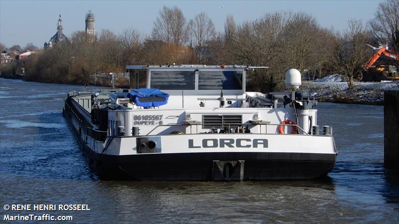 lorca (Cargo ship) - IMO , MMSI 205534790, Call Sign OT5347 under the flag of Belgium