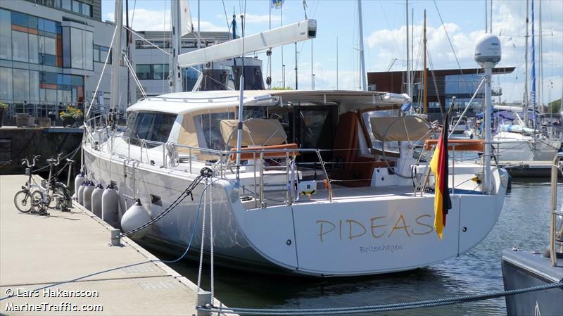 pideas ii (Sailing vessel) - IMO , MMSI 211765110, Call Sign DAHD under the flag of Germany