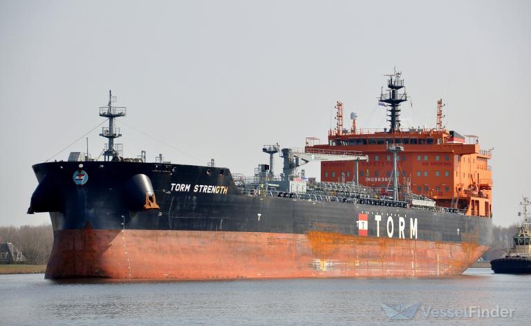torm strength (Chemical/Oil Products Tanker) - IMO 9836036, MMSI 219024902, Call Sign OXDW2 under the flag of Denmark