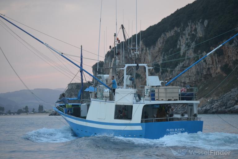 playa blanca (Fishing vessel) - IMO , MMSI 225988268 under the flag of Spain
