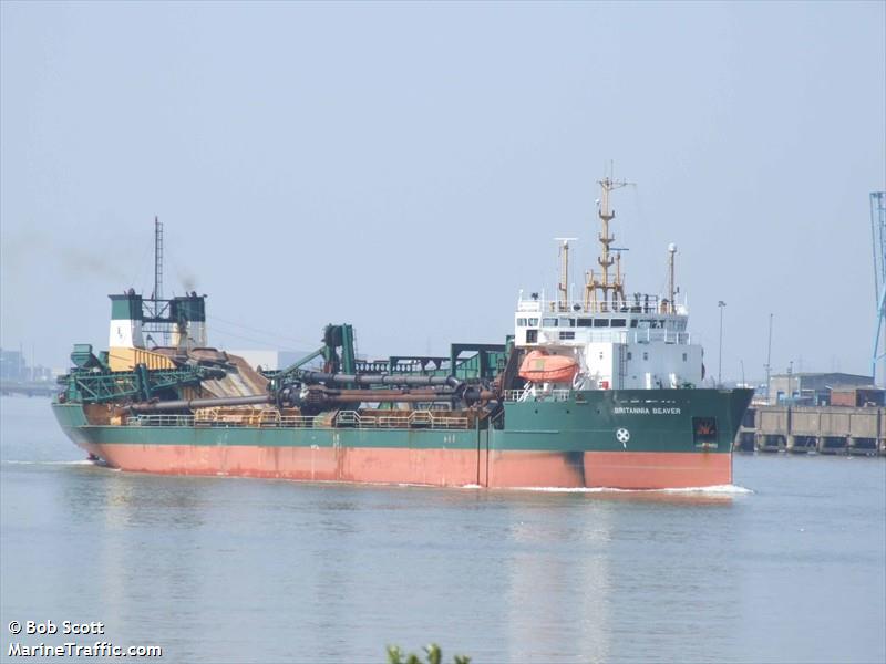 britannia beaver (Hopper Dredger) - IMO 9001667, MMSI 232000840, Call Sign MNEV2 under the flag of United Kingdom (UK)