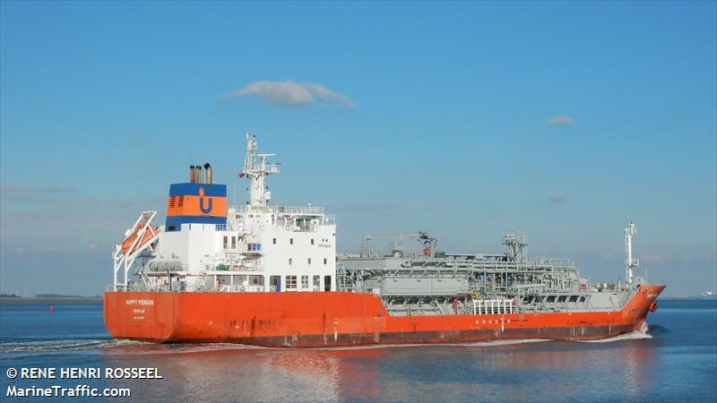 happy penguin (LPG Tanker) - IMO 9623996, MMSI 235095979, Call Sign 2GBB2 under the flag of United Kingdom (UK)