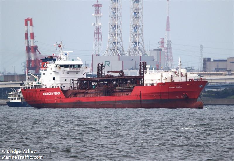 coral rigida (LPG Tanker) - IMO 9212577, MMSI 245203000, Call Sign PCFT under the flag of Netherlands