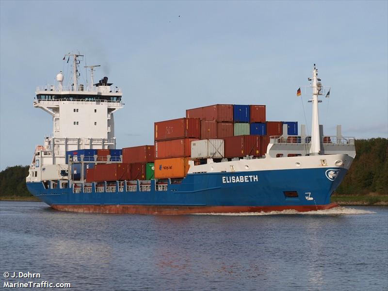 elisabeth (Container Ship) - IMO 9219862, MMSI 246497000, Call Sign PECG under the flag of Netherlands