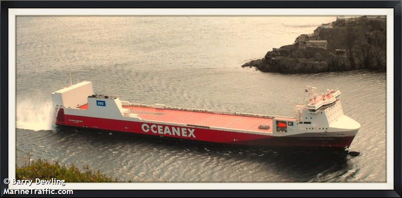 oceanex connaigra (Ro-Ro Cargo Ship) - IMO 9649718, MMSI 316025676, Call Sign XJBI under the flag of Canada