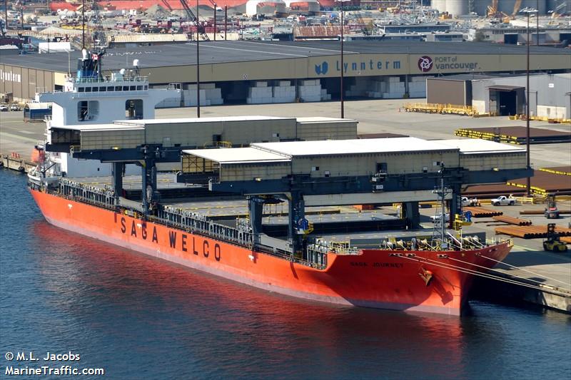 saga journey (General Cargo Ship) - IMO 9363637, MMSI 477883200, Call Sign VRCY8 under the flag of Hong Kong