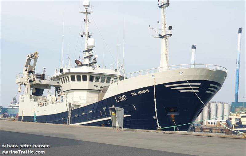 tina jeanette (Fishing Vessel) - IMO 9133898, MMSI 219028700, Call Sign OZII under the flag of Denmark
