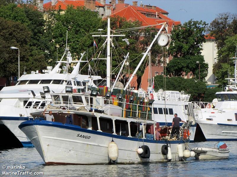 sango (Fishing vessel) - IMO , MMSI 238343740, Call Sign 9A2144 under the flag of Croatia