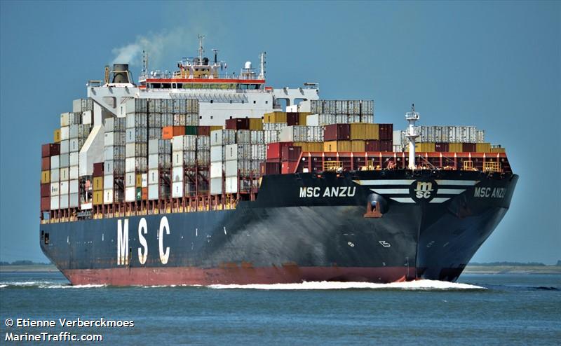 msc anzu (Container Ship) - IMO 9710426, MMSI 255806496, Call Sign CQEV5 under the flag of Madeira