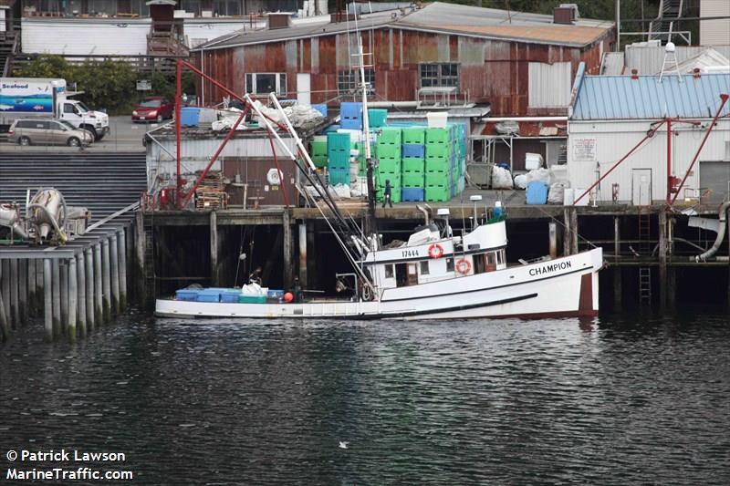 champion (Fishing vessel) - IMO , MMSI 367030120, Call Sign WBS4306 under the flag of United States (USA)