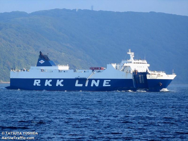 churashima (Ro-Ro Cargo Ship) - IMO , MMSI 431005389, Call Sign JD3666 under the flag of Japan