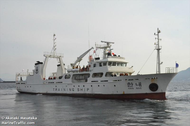 han nae (Training Ship) - IMO 9313010, MMSI 440200179, Call Sign DTHA under the flag of Korea