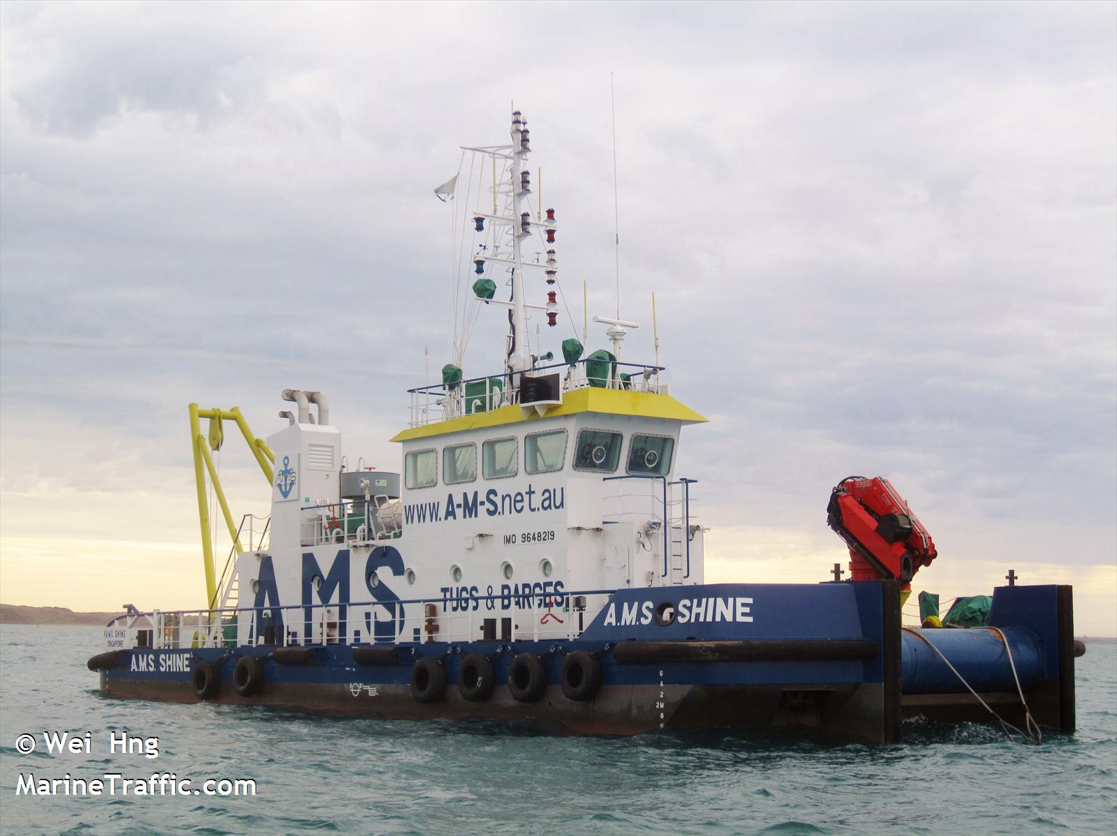 a.m.s.shine (Tug) - IMO 9648219, MMSI 503001960, Call Sign VJN4416 under the flag of Australia