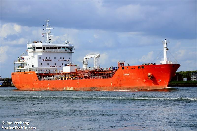 eva dp (Chemical/Oil Products Tanker) - IMO 9829772, MMSI 538009460, Call Sign V7A4774 under the flag of Marshall Islands
