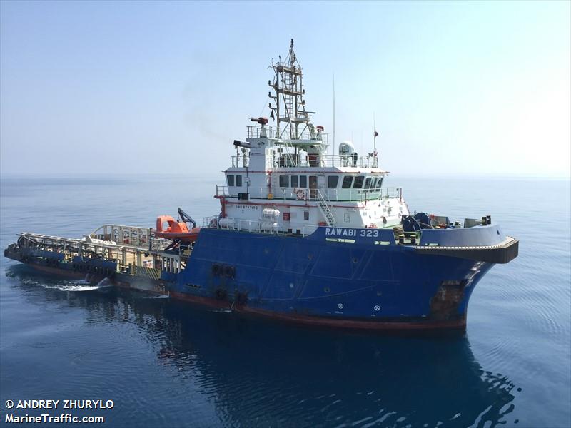 rawabi 323 (Offshore Tug/Supply Ship) - IMO 9747170, MMSI 572816210, Call Sign T2VG4 under the flag of Tuvalu