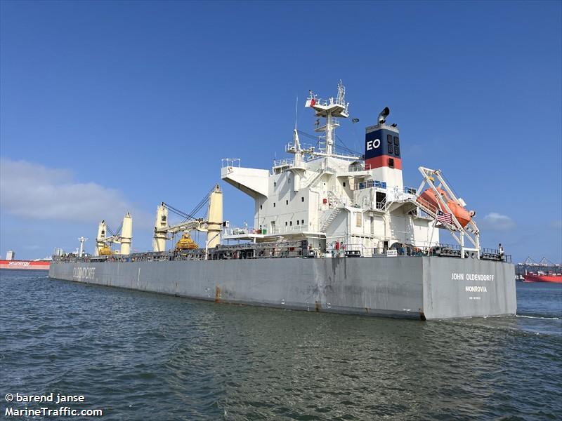 john oldendorff (Bulk Carrier) - IMO 9839832, MMSI 636092993, Call Sign D5ZE3 under the flag of Liberia