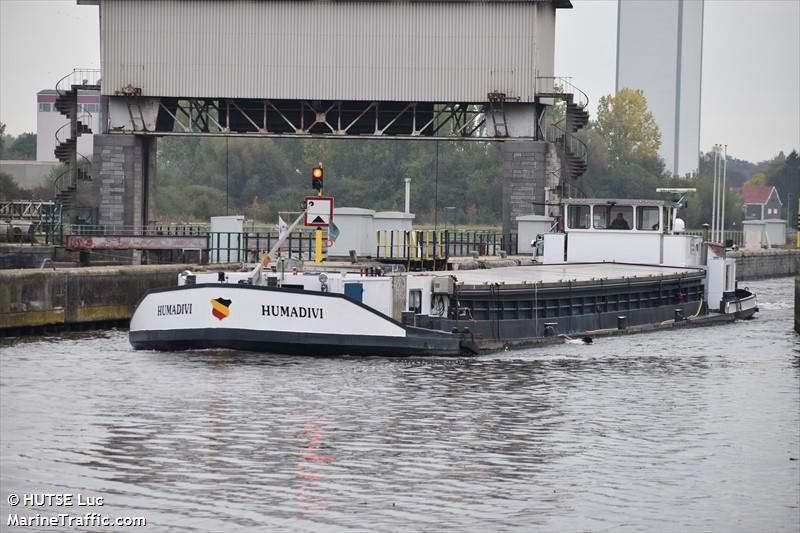 humadivi (Cargo ship) - IMO , MMSI 205419480, Call Sign OT4194 under the flag of Belgium